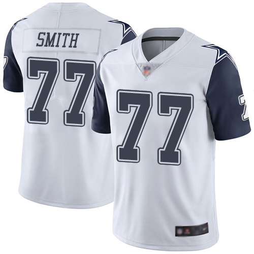 Men Dallas Cowboys Limited White Tyron Smith 77 Rush Vapor Untouchable NFL Jersey
